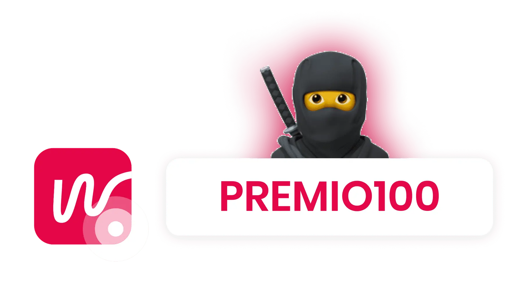 ninja with cashback sign 'cashback100'